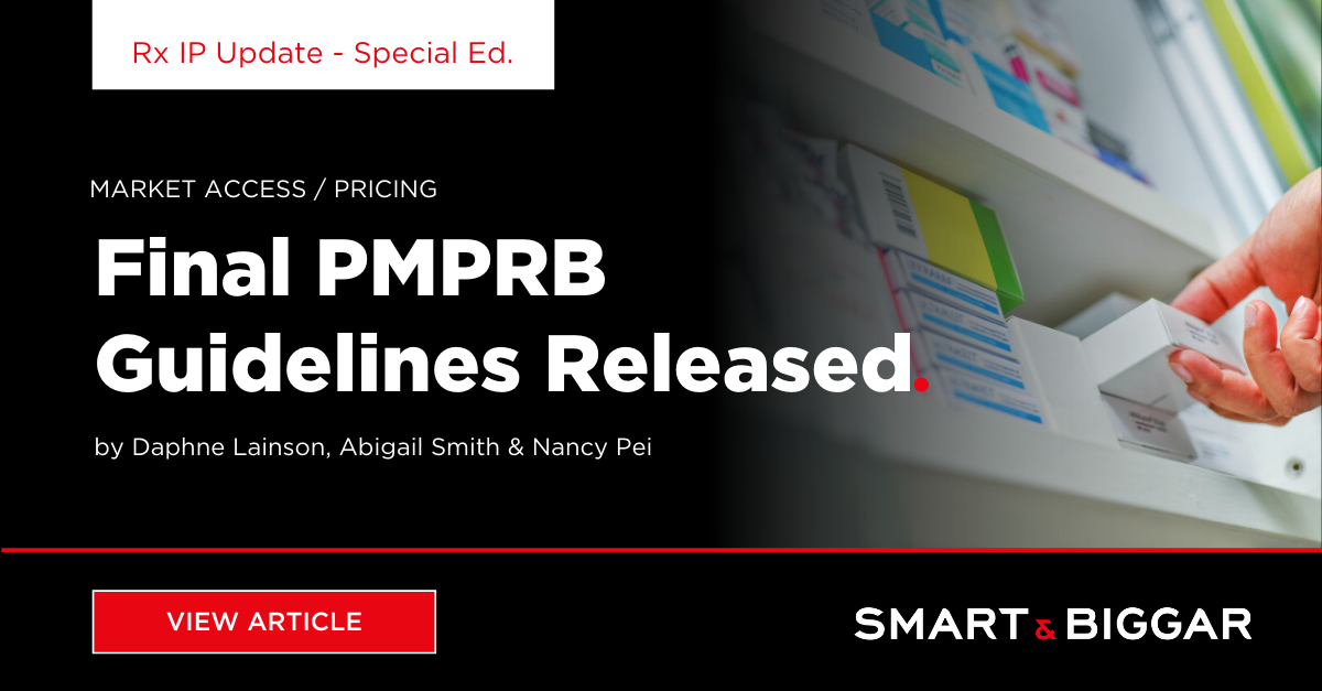 Final PMPRB Guidelines Released